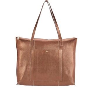 G.I.L.I. Bronze metallic leather tote/purse